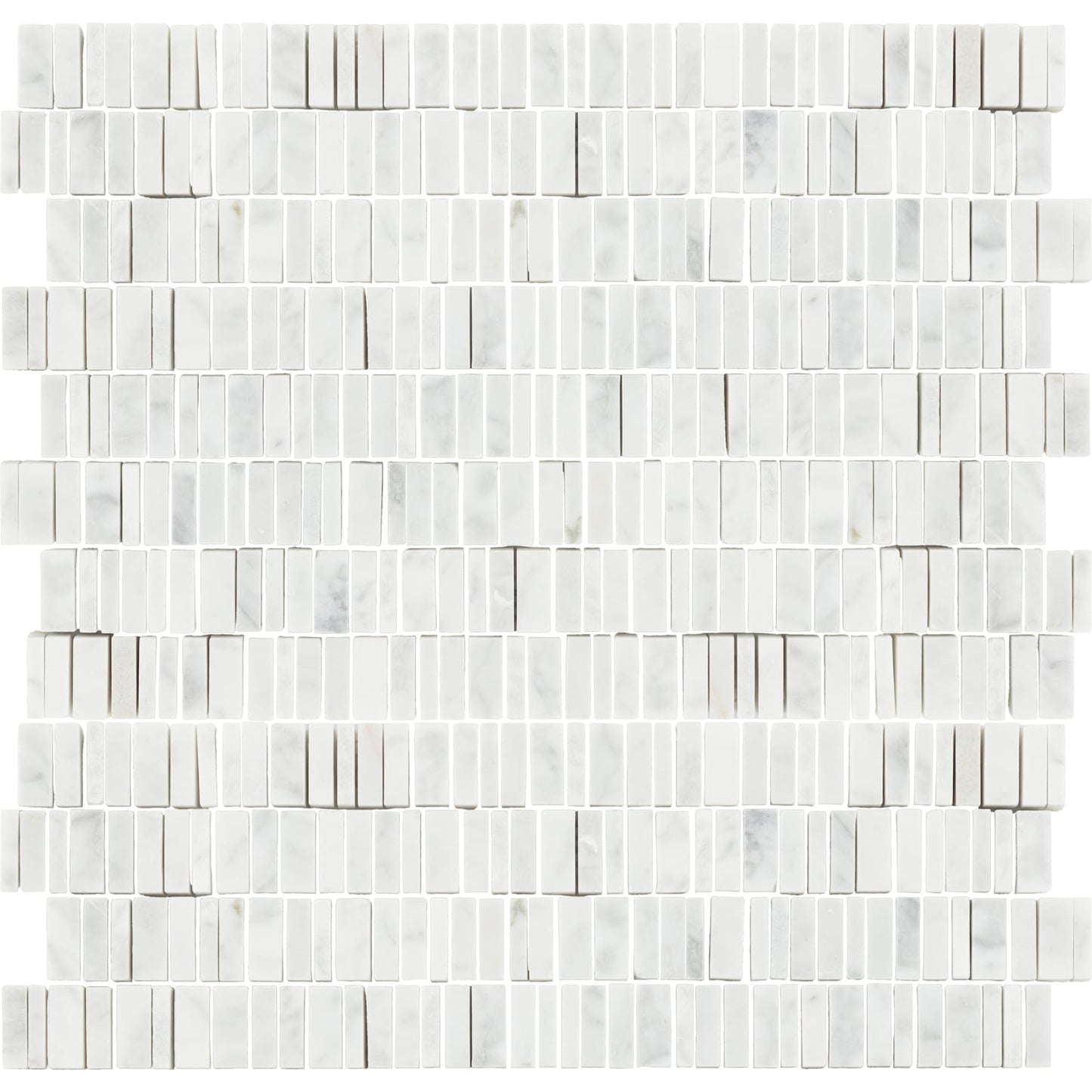 Daltile Marble Carrara White 12-in x 12-in Multi-finish Natural stone Marble Marble look Linear Mosaic Wall Tile product image