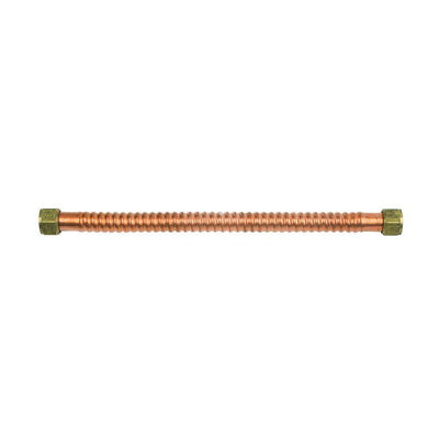 3/4 in. FIP x 3/4 in. FIP x 15 in. Copper Water Heater Connector (7/8 in. O.D.) - Super Arbor