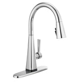 Lenta Touch Single-Handle Pull-Down Sprayer Kitchen Faucet with ShieldSpray Technology in Champagne Bronze - Super Arbor
