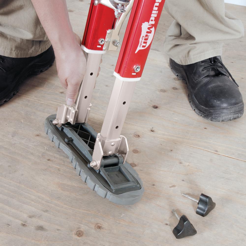 Buildman Grade 18 in. to 30 in. Adjustable Drywall Stilts - Super Arbor