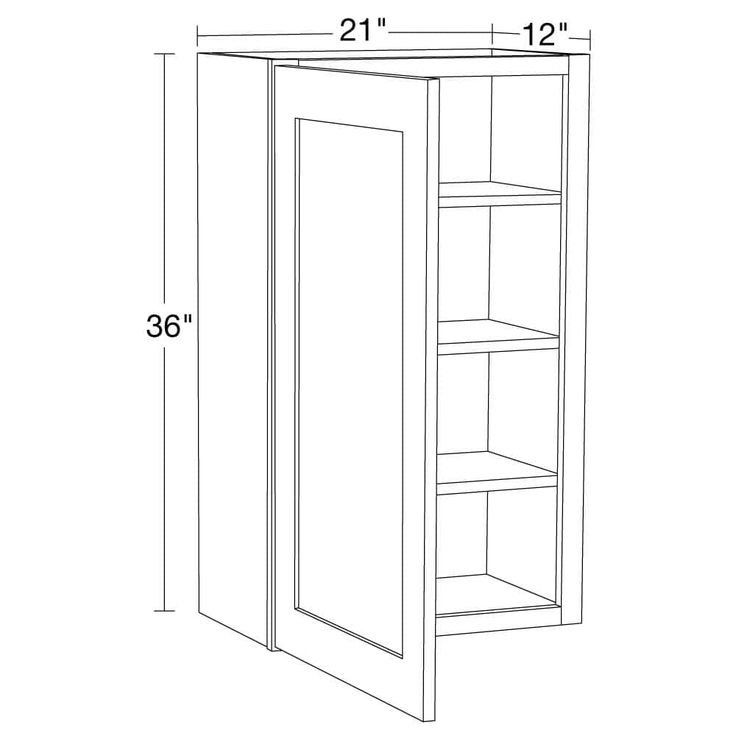 Home Decorators Collection Newport 21 in. W x 12 in. D x 36 in. H Assembled Plywood Wall Kitchen Cabinet in Pearl Gray with Soft Close