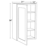 Home Decorators Collection Newport 21 in. W x 12 in. D x 36 in. H Assembled Plywood Wall Kitchen Cabinet in Pearl Gray with Soft Close