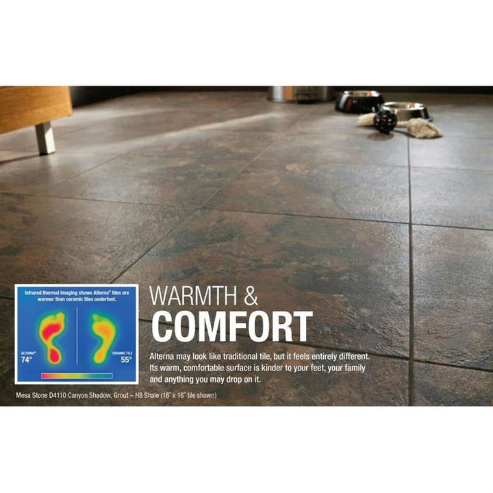 Armstrong Flooring Alterna 14-piece 16-in x 16-in Groutable Multistone Slate Blue Glue (Adhesive) Vinyl Tile