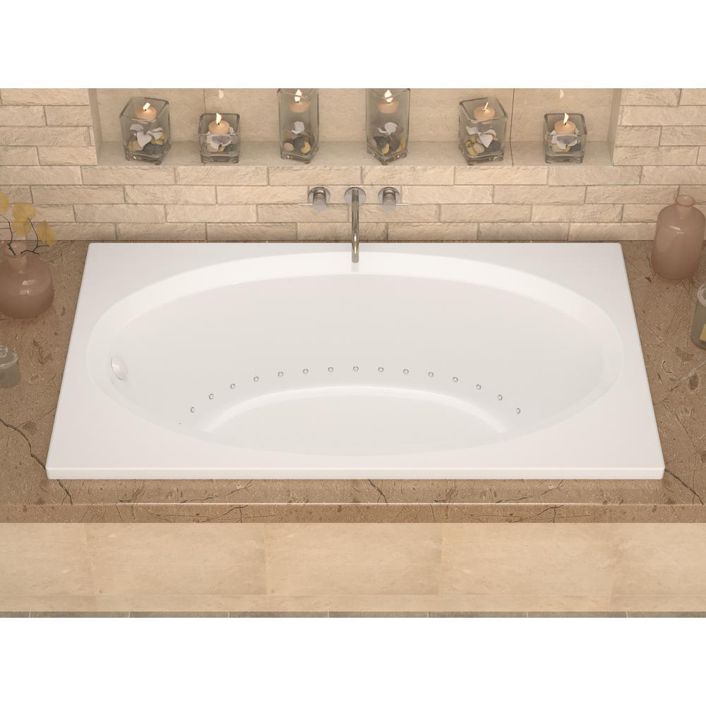 Imperial 7 ft. Acrylic Center Drain Rectangular Drop-in Non-Whirlpool Bathtub in White - Super Arbor