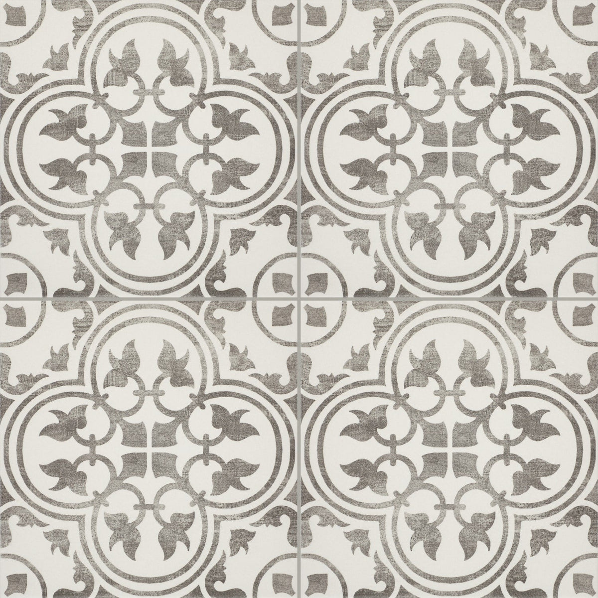 Daltile Memoir Petal Grey 12-in x 12-in Matte Ceramic Patterned Floor and Wall Tile product image