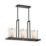 Kichler Triad Classic Pewter Modern/Contemporary Clear Glass Linear Kitchen Island Light - Super Arbor