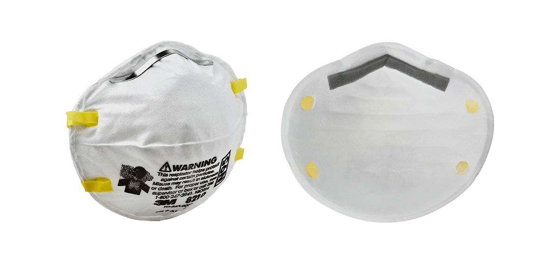 3M 3-Pack Disposable Sanding and Fiberglass Safety Mask, 8210 N95