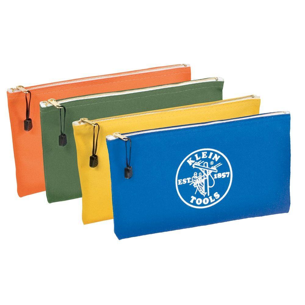 12-1/2 in. Multi-Color Canvas Zipper Bags (4-Pack) - Super Arbor