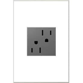 Legrand adorne Magnesium 15-Amp Square Tamper Resistant Residential Outlet - Hardwarestore Delivery