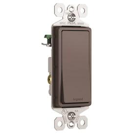 Legrand Radiant 15-amp Single-Pole Dark Bronze Rocker Residential Light Switch - Hardwarestore Delivery