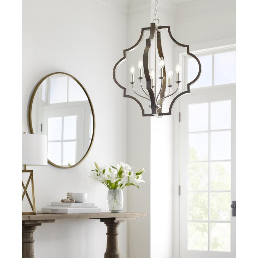 Progress Lighting Teigen Antique White and Vintage Gold Transitional Geometric Pendant Light - Super Arbor