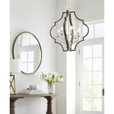 Progress Lighting Teigen Antique White and Vintage Gold Transitional Geometric Pendant Light - Super Arbor
