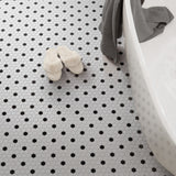 Madison Hex 1 in. Matte Cool White w/ Black Dot 10-1/4 in. x 11-7/8 in. Porcelain Mosaic Tile (8.6 sq. ft./Case)