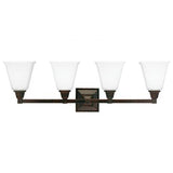 Sea Gull Lighting Denhelm 4-Light Nickel Traditional Vanity Light - Super Arbor