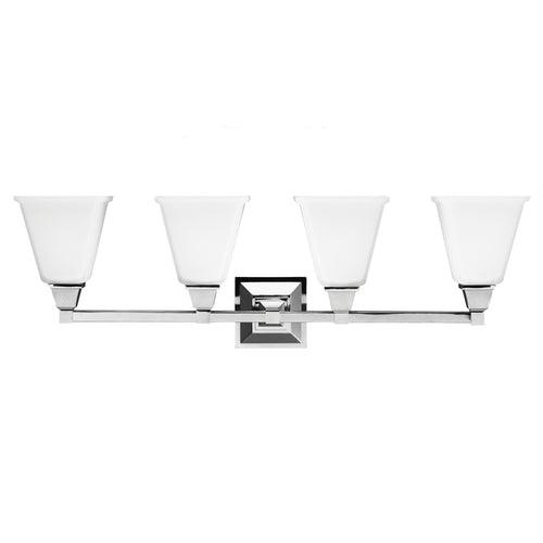 Sea Gull Lighting Denhelm 4-Light Nickel Traditional Vanity Light - Super Arbor