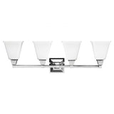 Sea Gull Lighting Denhelm 4-Light Nickel Traditional Vanity Light - Super Arbor