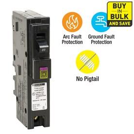 Square D Homeline 20-Amp 1-Pole Dual Function AFCI/GFCI Circuit Breaker - Hardwarestore Delivery