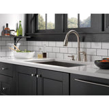 Delta Kate Stainless 1-Handle Deck-Mount Pull-Down Handle Kitchen Faucet