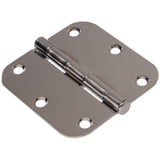 3-1/2 in. Antique Brass Residential Door Hinge with 5/8 in. Round Corner Removable Pin Full Mortise (9-Pack) - Super Arbor