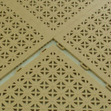 Greatmats StayLock Perforated Tan 12 in. x 12 in. x 0.56 in. PVC Plastic Interlocking Outdoor Floor Tile (Case of 26)