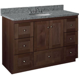 Shaker 42 in. W x 21 in. D x 34.5 in. H Vanity Cabinet Only in Natural Alder - Super Arbor