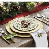 13 in. Decor Champagne SS Hammered Rim Charger Plate (Set of 6)