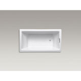 Tea-for-Two 5.5 ft. Reversible Drain Cast Iron Soaking Tub in White - Super Arbor