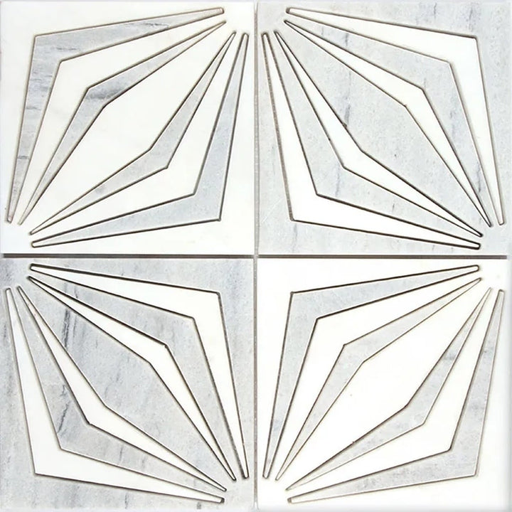 Apollo Tile Artisana White Gray 12-in x 12-in Honed Natural stone Marble Patterned Mosaic Floor and Wall Tile product image