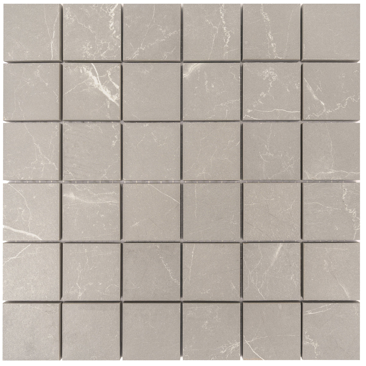 Apollo Tile Regalia Ash Gray 12-in x 12-in Matte Porcelain Encaustic Mosaic Floor and Wall Tile product image