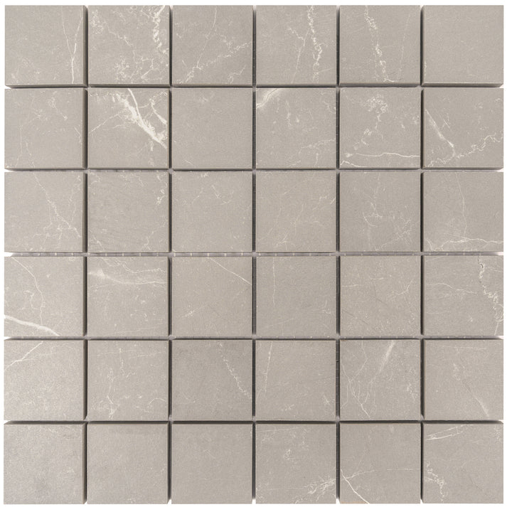 Apollo Tile Regalia Ash Gray 12-in x 12-in Matte Porcelain Encaustic Mosaic Floor and Wall Tile product image
