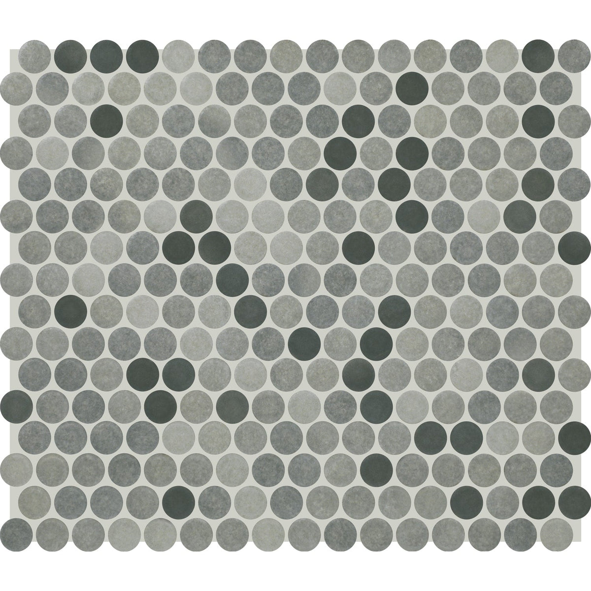 Daltile Vistaframe Blue Mist 11-in x 13-in Matte Ceramic Patterned Penny round Mosaic Floor and Wall Tile product image