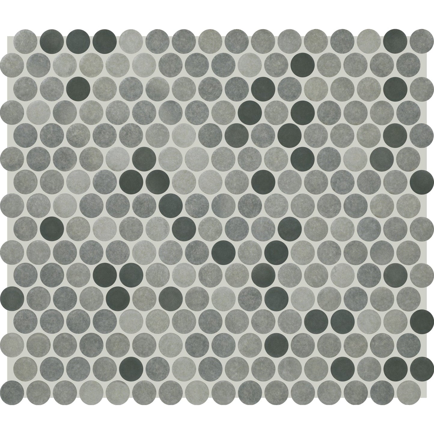Daltile Vistaframe Blue Mist 11-in x 13-in Matte Ceramic Patterned Penny round Mosaic Floor and Wall Tile product image