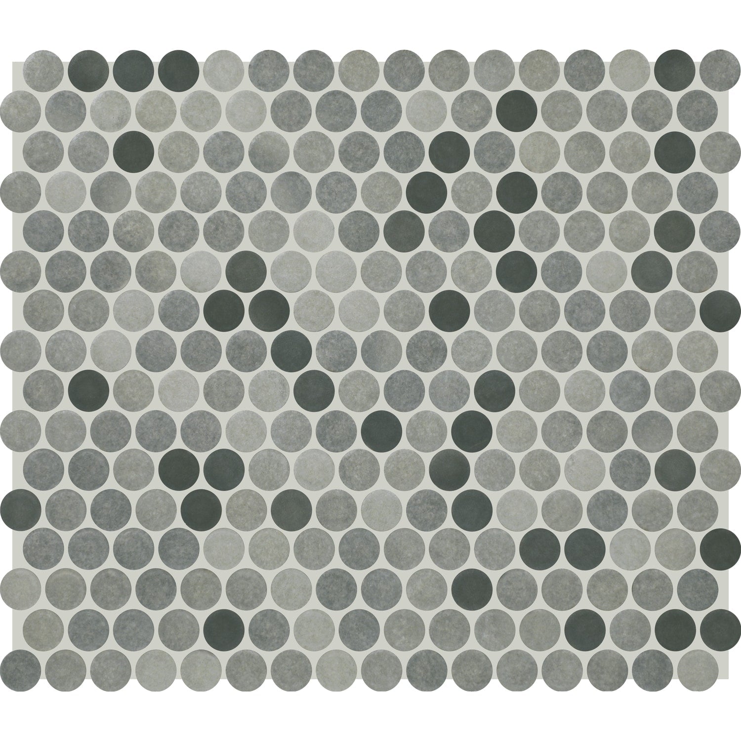 Daltile Vistaframe Blue Mist 11-in x 13-in Matte Ceramic Patterned Penny round Mosaic Floor and Wall Tile product image