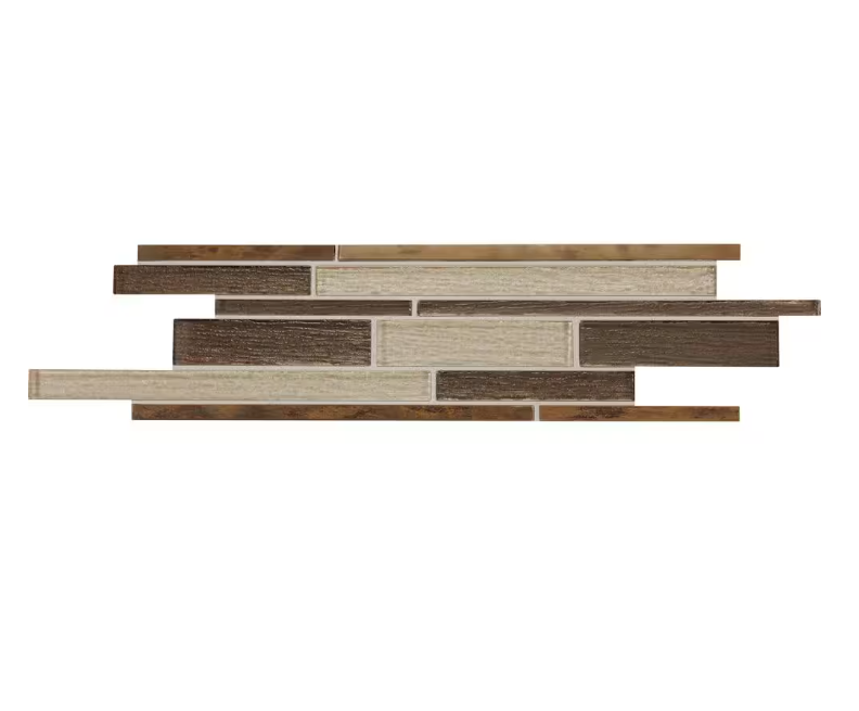 Stone Decor Mythical Metal 3 in. x 16 in. Glass and Metal Decorative Accent Tile (0.28 sq. ft. / piece)