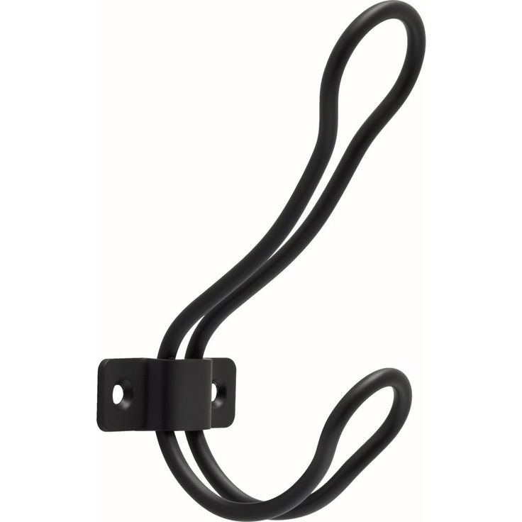 4-1/2 in. Matte Black Rustic Wire Coat Hook