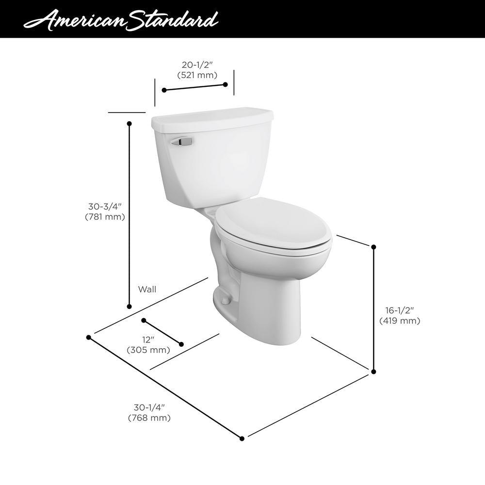 Cadet 2-Piece 1.6 GPF Tall Height Pressure-Assisted Elongated Toilet in White, Seat Not Included - Super Arbor