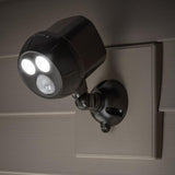 Mr Beams Outdoor UltraBright 450 Lumen Battery Powered  Motion Activated Integrated LED Spotlight, Brown