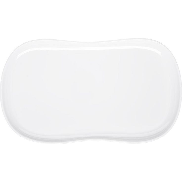 Stadia 13 in. x 7 in. White Melamine Platter (12-Pack)