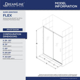 Flex 56 to 60 in. x 72 in. Framed Pivot Shower Door in Chrome - Super Arbor