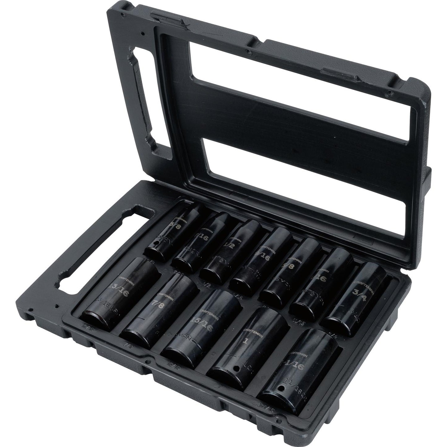Craftsman SAE 12 pc Deep Impact Socket Set - 1/2 in. Drive, 6 Point