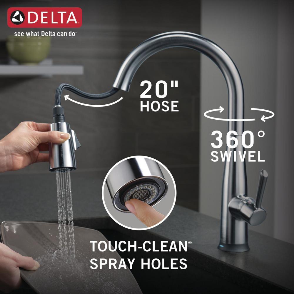 Essa Touch2O Technology Single-Handle Pull-Down Sprayer Kitchen Faucet with MagnaTite Docking in Arctic Stainless - Super Arbor