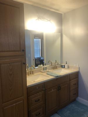 Project Source 60-in Golden Bathroom Vanity Cabinet - Super Arbor