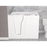HD Series 46 in. Left Drain Quick Fill Walk-In Whirlpool and Air Bath Tub with Powered Fast Drain in White - Super Arbor