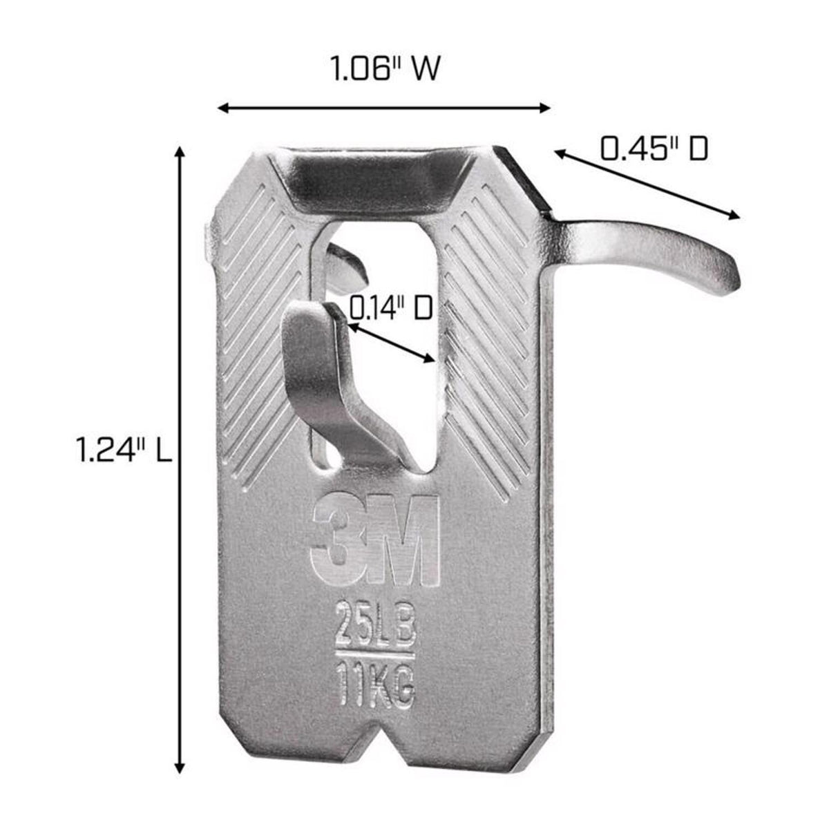 3M Claw Silver Drywall Picture Hanger, 25 lb Capacity, 1 Pack