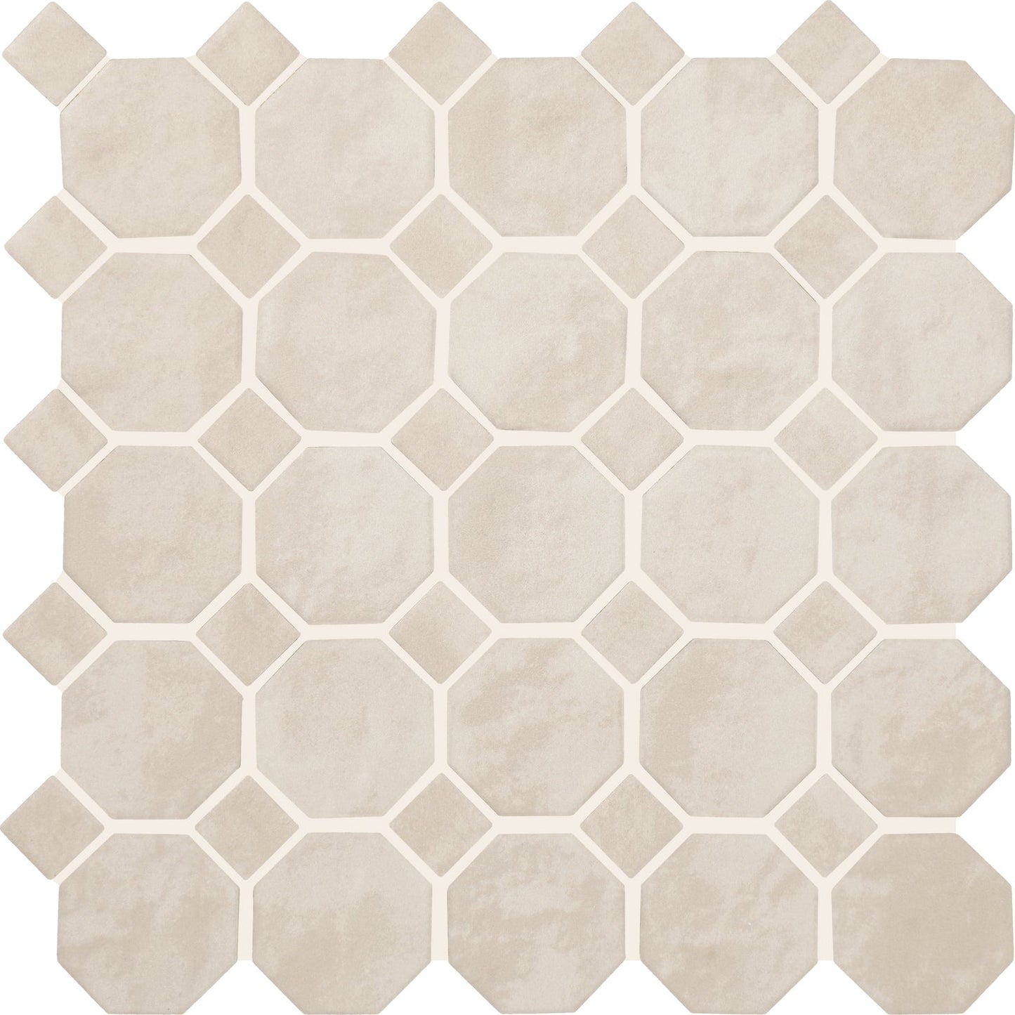 Daltile Vistaframe Oyster White 12-in x 12-in Multi-finish Ceramic Patterned Multi-shaped Mosaic Floor and Wall Tile product image