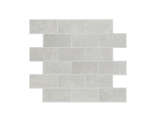 Satori Dove Grey 12-in x 12-in Matte Porcelain Mosaic Floor and Wall Tile product image