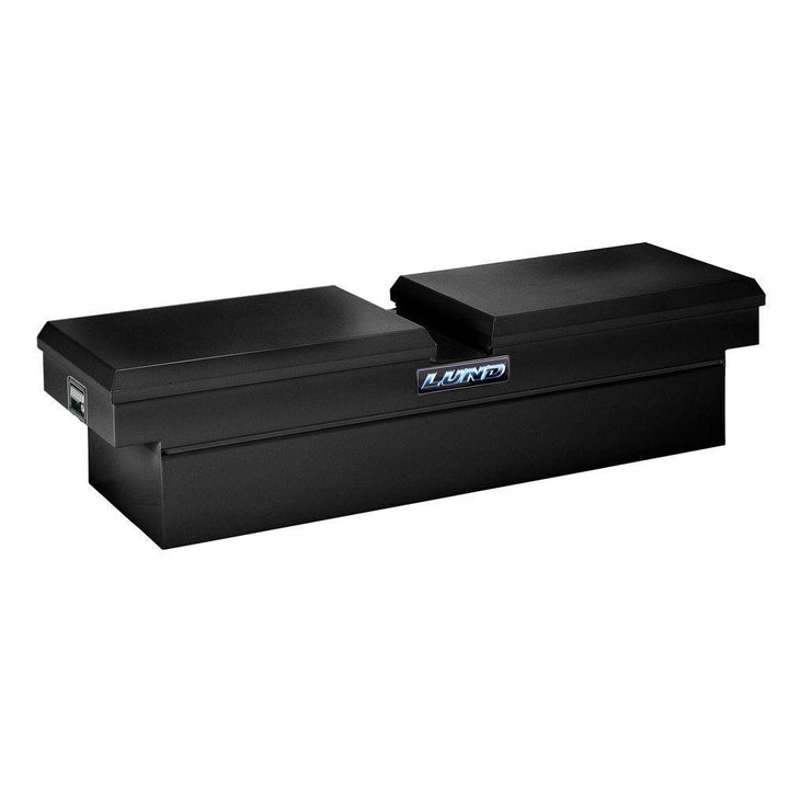 Lund 70 in Gloss Black Steel Full Size Crossbed Truck Tool Box with mounting hardware and keys included - Super Arbor