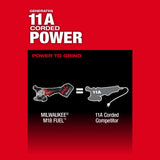 Milwaukee M18 FUEL 18V Brushless Cordless 4-1/2 in./5 in. Angle Grinder Paddle Switch Kit with (2) 5.0Ah Batteries