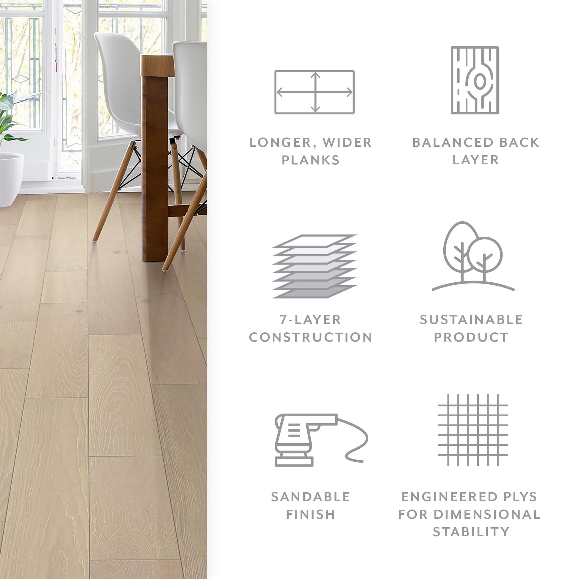 Element Flooring European white oak Dameron hardwood flooring — color and finish detail