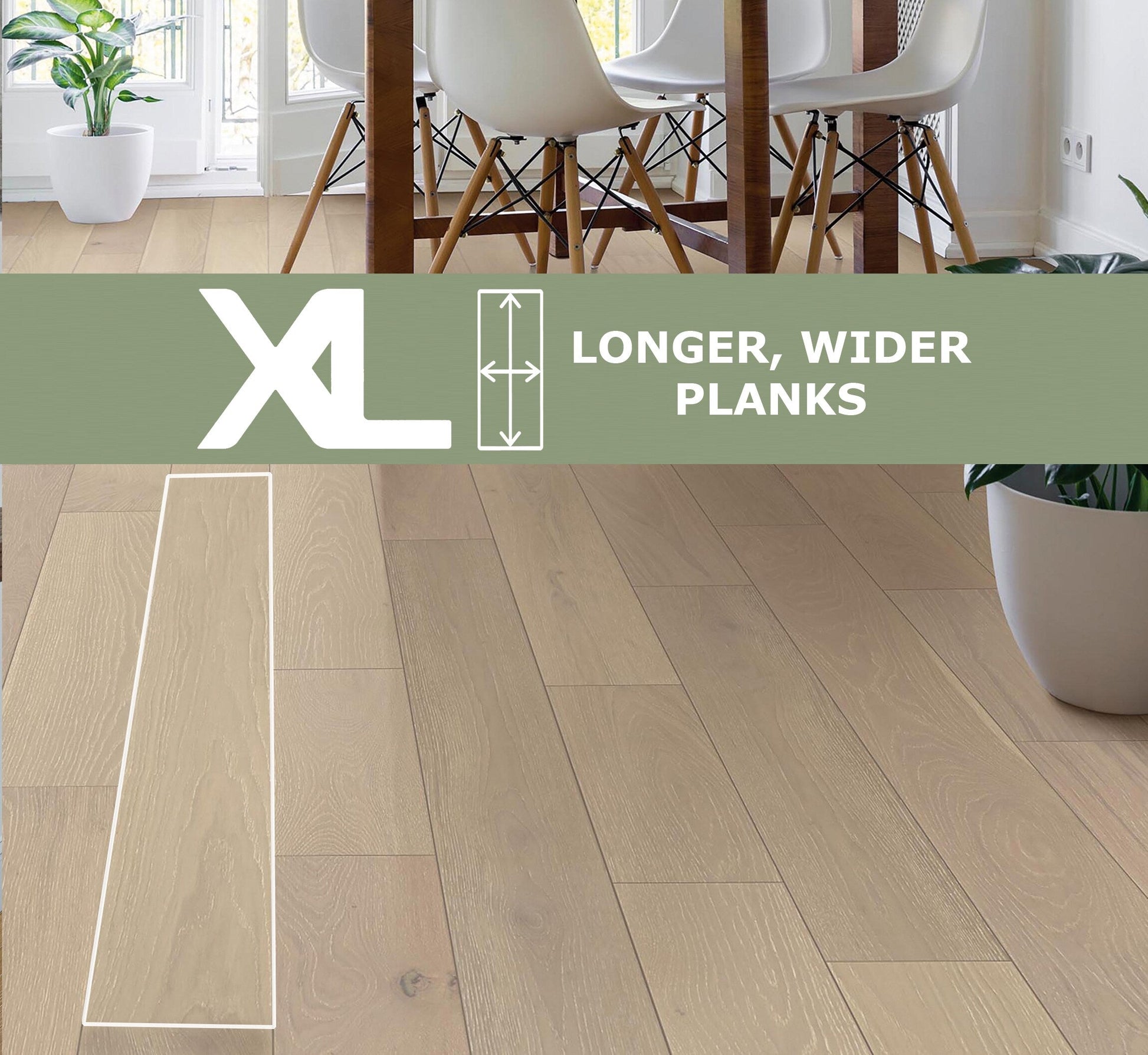 Element Flooring European white oak Dameron hardwood flooring — installed room view